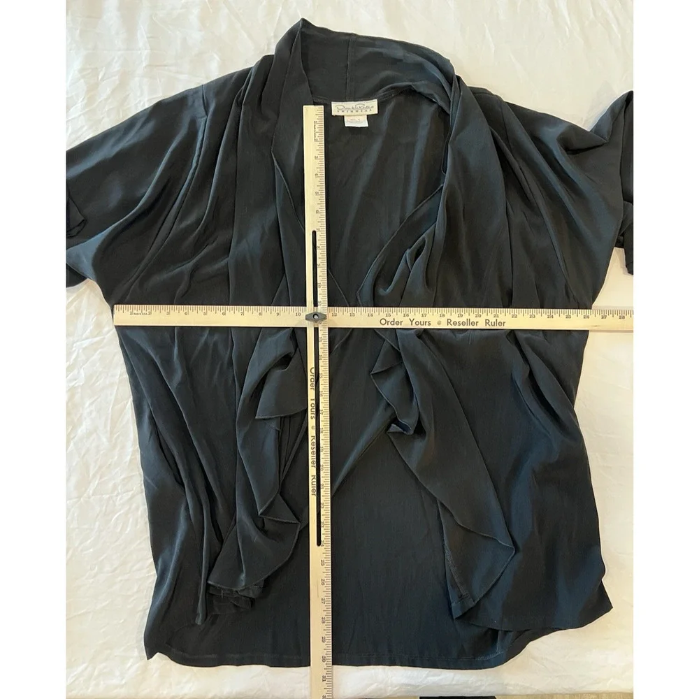 VNTG OSCAR De La RENTA P/S Swimwear BLACK ClassicCover Up Cruise Loungewear 80's
